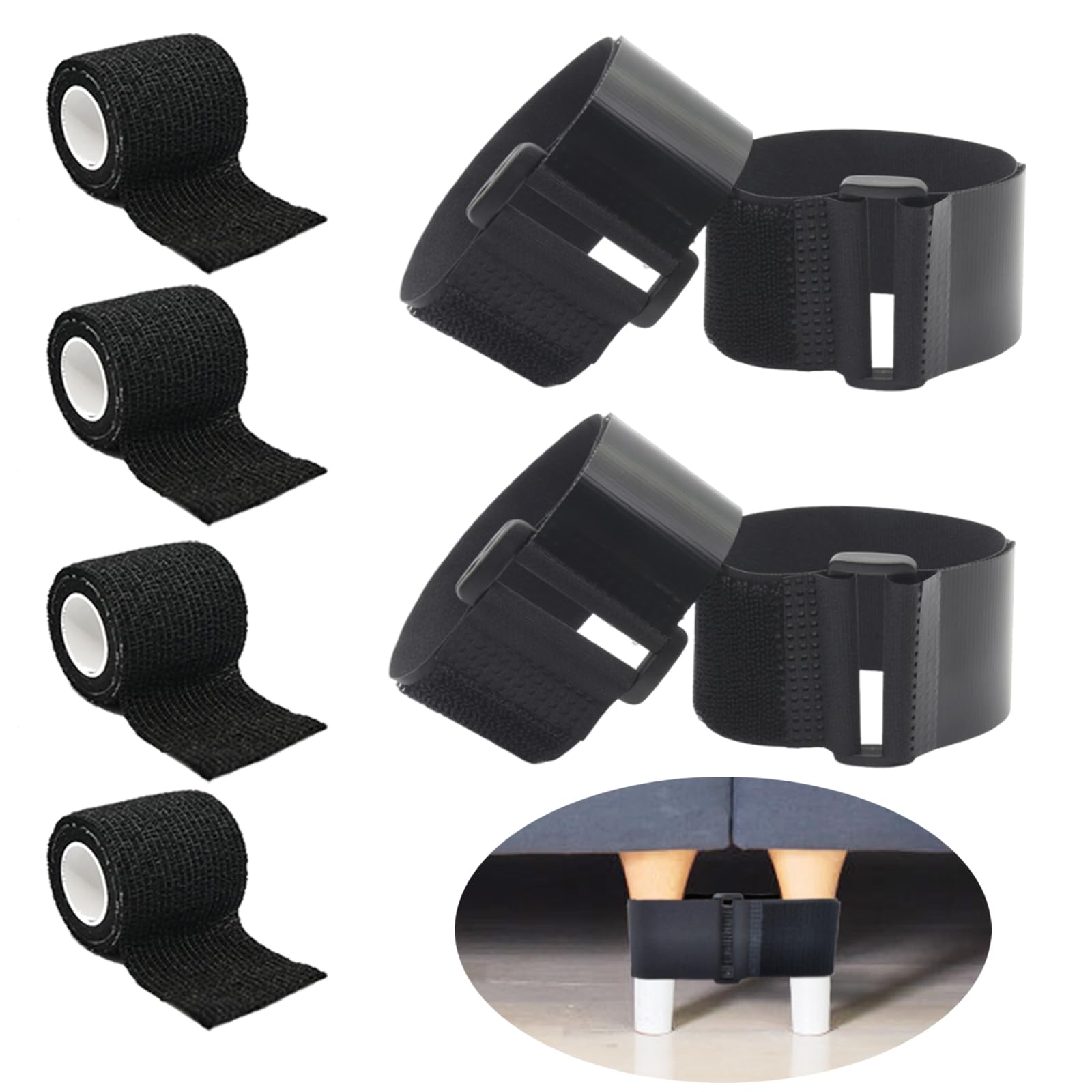 4Pack Heavy Duty Couch Connectors for Sliding Furniture - Easy Install Strap & No Tools Required - Ideal for 3 Piece Mod